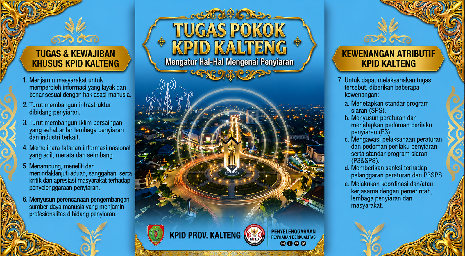 Tugas Pokok KPID Kalimantan Tengah